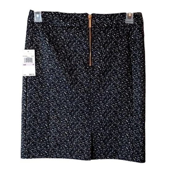 Michael Michael Kors Speckled Stretch Mini Skirt Black White 6 NWT - Picture 2 of 9